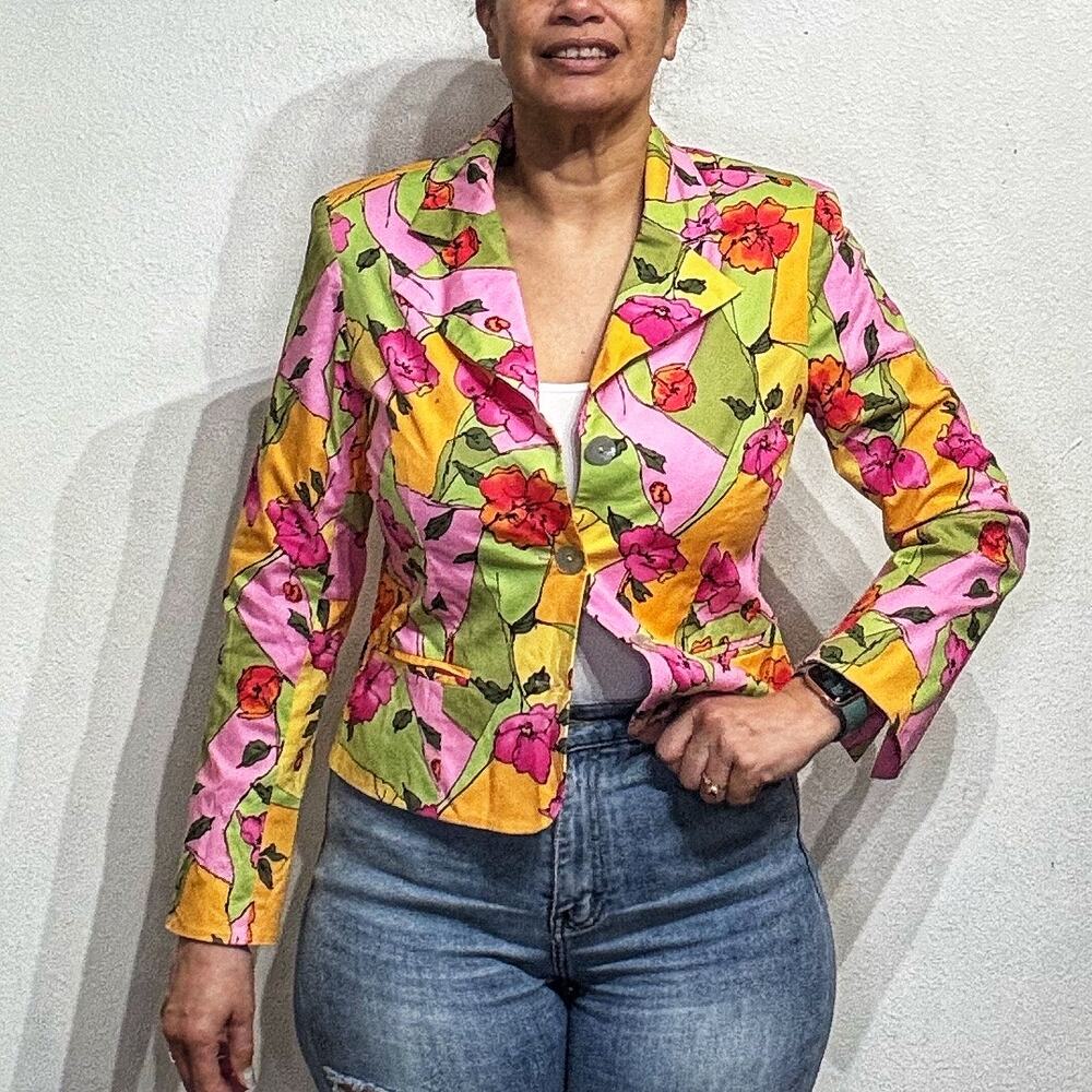Kelly and Diane Pink Floral Blazer Sz 12P - Picture 7 of 12